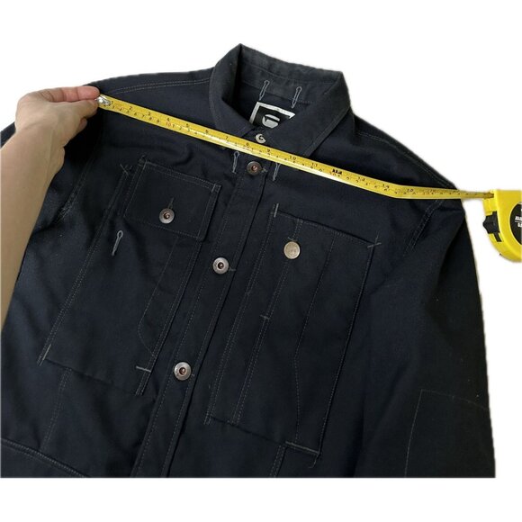 G Star Raw Military Field Utility Jacket Men M Black Full Zip Snap Cargo - Picture 6 of 7